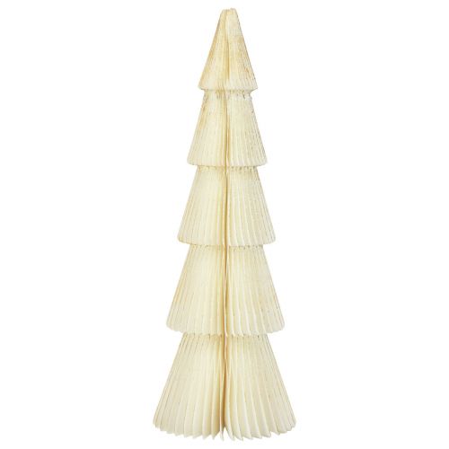 Prodotto Albero di Natale in Carta Piccolo Bianco Oro H30cm