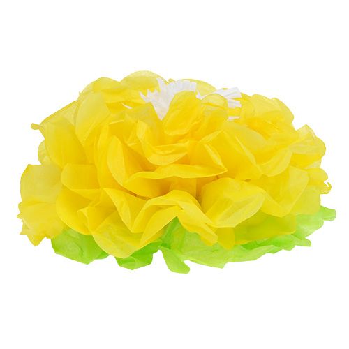 Prodotto Fiore di carta Ø28cm da appendere verde-giallo