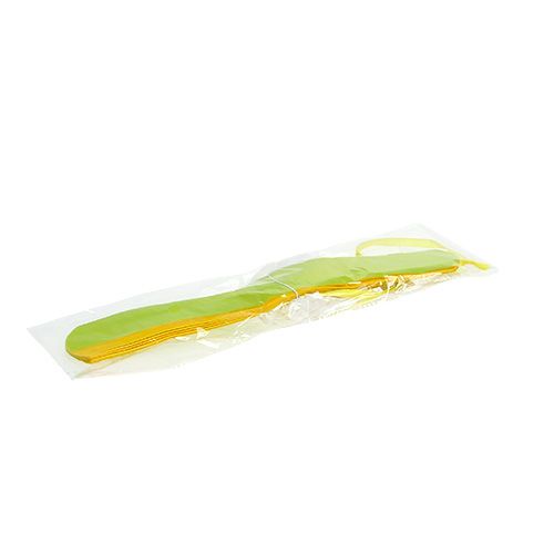 Floristik24 Fiore di carta Ø28cm da appendere verde-giallo