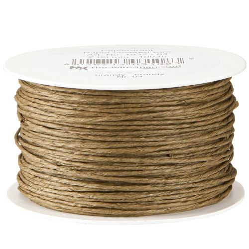 Filo di carta filo artigianale filo avvolto marrone Ø2mm 100m