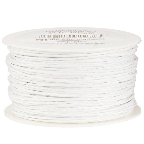 Floristik24 Filo di carta bianco 2mm 100m