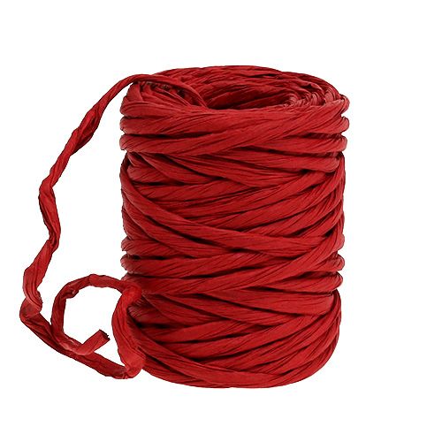 Floristik24 Cordone di carta 6mm 23m rosso
