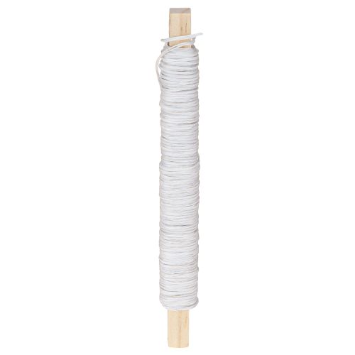 Floristik24 Filo di corda di carta avvolto Ø0,8mm 22m bianco