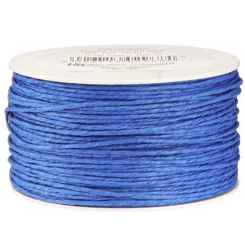 Cordino di carta avvolto in filo Ø2mm 100m Blu