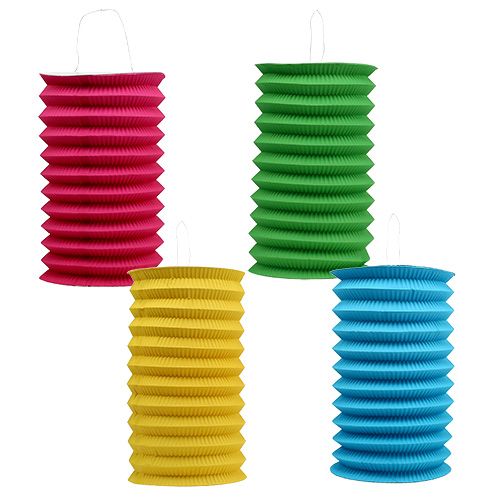 Floristik24 Lanterna di carta Ø15cm colori assortiti 4 pezzi