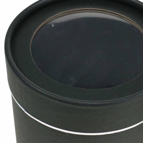 Prodotto Fioriera rotonda in cartone nero, argento Ø10/12 cm set da 2