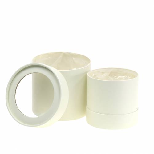 Prodotto Fioriera rotonda in cartone crema Ø10/12 cm set da 2
