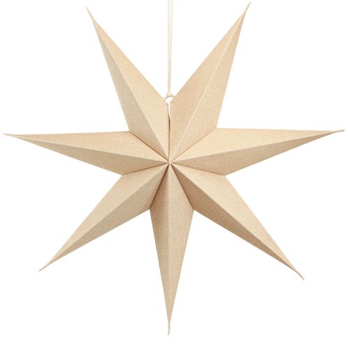 Floristik24 Stella di carta naturale con iuta per illuminazione 60cmx15cm