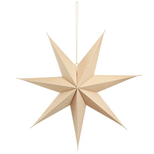 Prodotto Stella di carta naturale con iuta per illuminazione 60cmx15cm