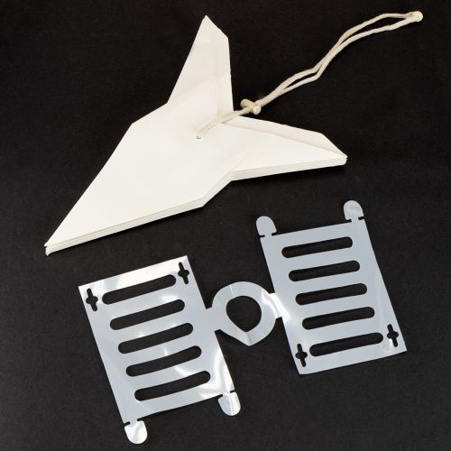 Prodotto Stelle di carta in stile scandinavo, stella di Natale color crema, 45 cm, 3 pezzi