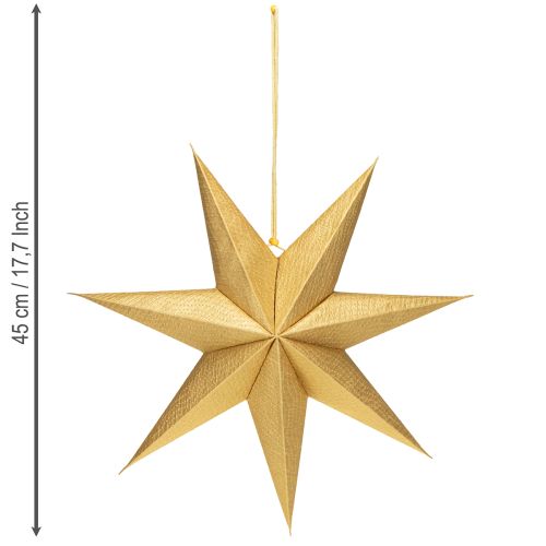 Prodotto Stelle di Natale di carta, oro, 45 cm, 3 pezzi