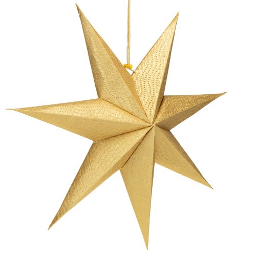 Prodotto Stelle di Natale di carta, oro, 45 cm, 3 pezzi