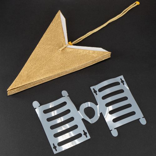 Prodotto Stelle di Natale di carta, oro, 45 cm, 3 pezzi