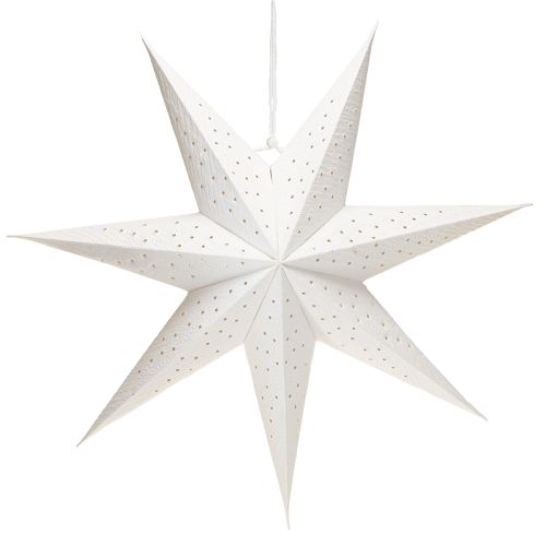 Stelle di carta per luci di Natale, bianche, 45 cm, 3 pezzi
