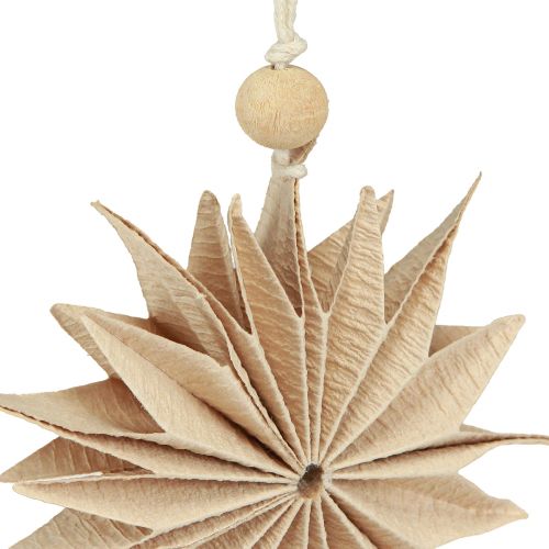 Prodotto Stelle di carta per appendere stelle marrone bianco 12cm 6 pezzi