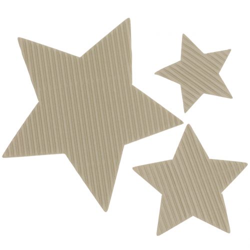 Floristik24 Stelle di carta mix marrone chiaro 3,5 cm-9 cm 120 pz
