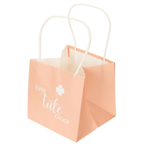 Prodotto Sacchetto regalo con stampa "Una borsa di felicità" per graziose idee regalo, 12 cm, 12 pezzi