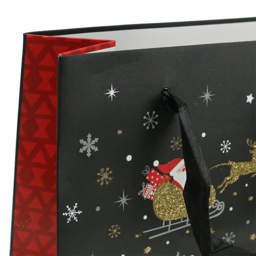 Sacchetto regalo Sacco di carta Villaggio di Natale H30cm 2 pezzi