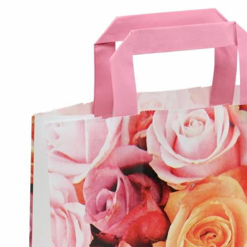 Floristik24 Busta di carta rosa 22 cm x 10 cm x 28 cm 25 pezzi