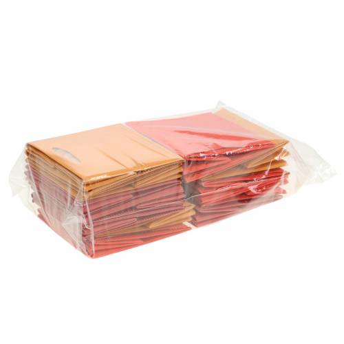 Floristik24 Sacchetto di carta fioriera fioriera mix arancione 10,5 cm 12p
