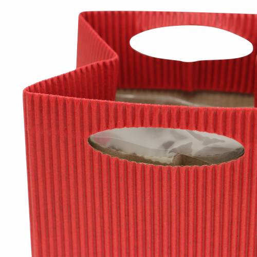 Floristik24 Fioriera vaso di carta rosso 8,5 cm 12 pezzi