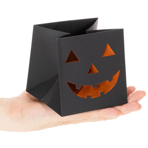 Fioriera a forma di zucca in carta, decorazione di Halloween, 10 cm, 6 pezzi | Floristik24.it