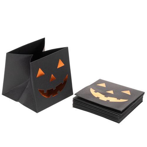 Fioriera a forma di zucca in carta, decorazione di Halloween, 10 cm, 6 pezzi | Floristik24.it