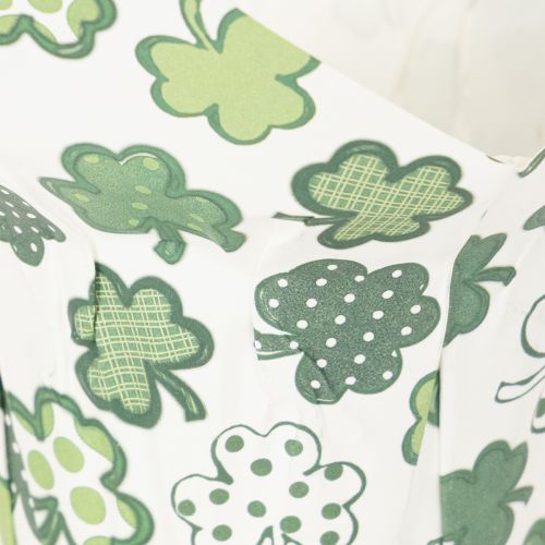 Vaso di carta con motivo a trifoglio, decorazione di Capodanno, 12 cm, 12 pezzi | Floristik24.it