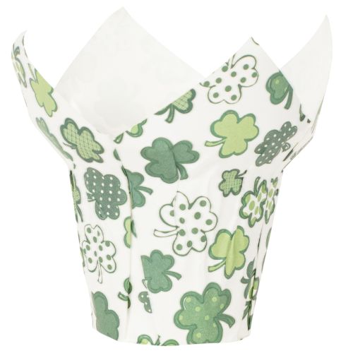 Vaso di carta con motivo a trifoglio, decorazione di Capodanno, 12 cm, 12 pezzi | Floristik24.it
