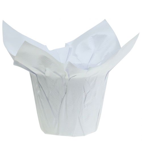 Floristik24 Vasi di carta bianchi Ø12cm 12pz