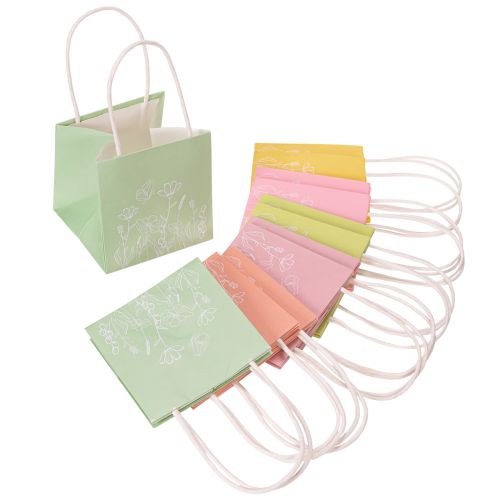 Prodotto Sacchetto regalo con motivo floreale, piccolo sacchetto regalo per occasioni speciali, 12 cm, 12 pezzi