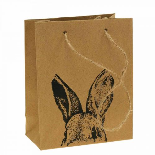 Sacchetto regalo Sacchetto di carta pasquale coniglietto marrone 16×6,5×20 cm 6 pezzi