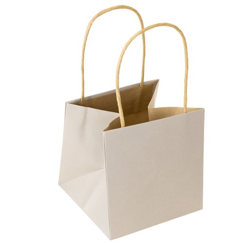 Prodotto Sacchetti di carta con stella e manico grigio assortiti 12×12×12cm 9 pezzi