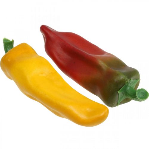 Prodotto Decorazione vetrina Paprika, decorazione vegetale, colori assortiti, H14cm, 4 pezzi