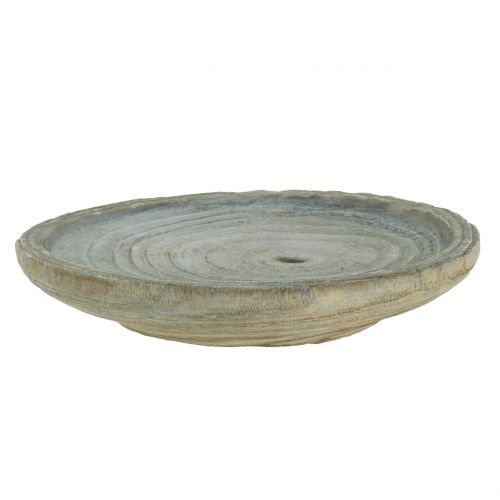 Floristik24 Piatto decorativo in legno di paulonia Ø22cm