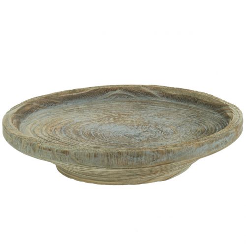 Floristik24 Piatto decorativo in legno di paulonia Ø26cm