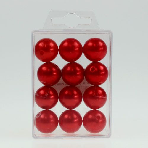 Prodotto Perline decorative Ø2cm rosse 12 pz