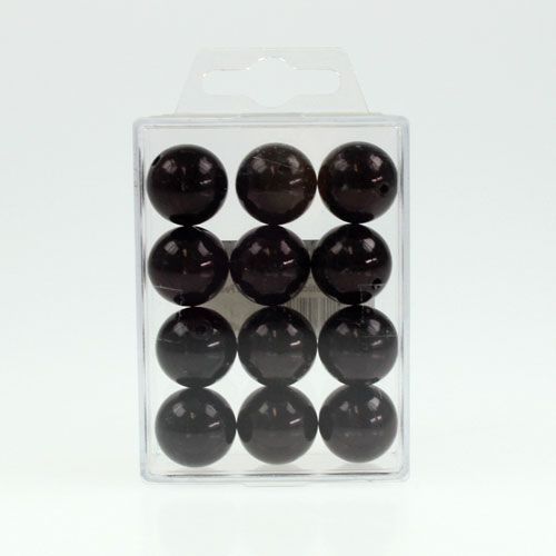 Prodotto Perline decorative Ø2cm nere 12 pz