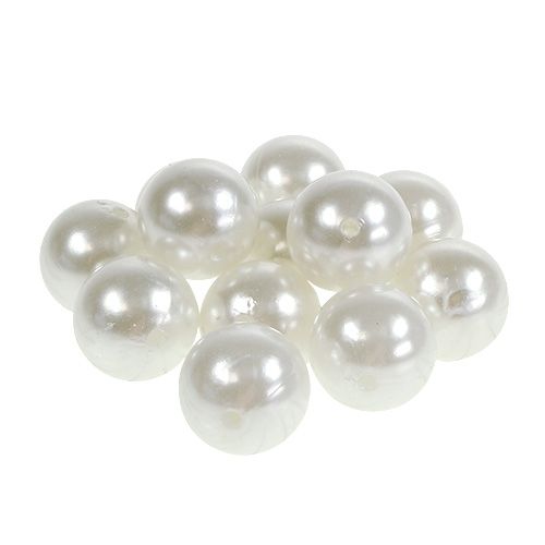 Floristik24 Perle bianche Ø20mm 200g 50pz