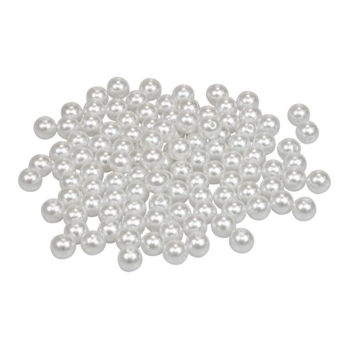 Floristik24 Perline decorative da infilare perline artigianali bianche 8 mm 300 g