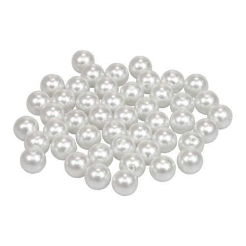 Perline decorative da infilare perline artigianali bianche 12 mm 300 g
