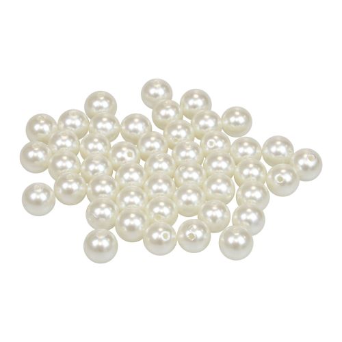 Floristik24 Perline da infilare perline artigianali bianco crema 12 mm 300 g