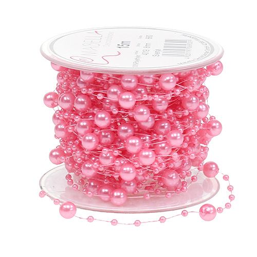 Floristik24 Cavo di perle rosa 6mm 15m