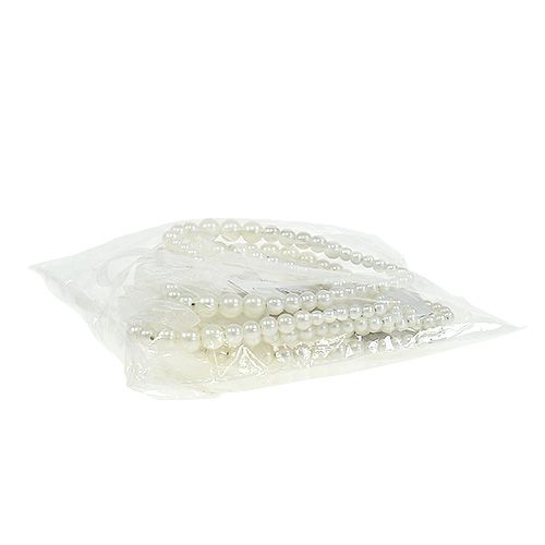 Floristik24 Cuore di perle 10 cm crema per decorazione di nozze 6 pezzi