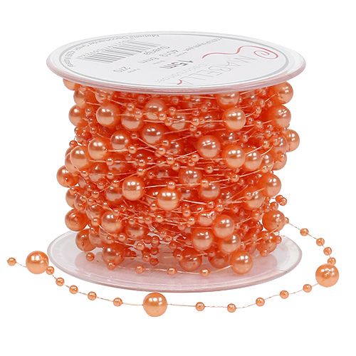 Floristik24 Collana di perle arancione 6mm 15m