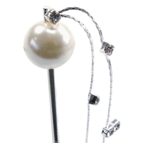 Floristik24 Pearl Head Deconadel White Ø15mm L12cm 6pz