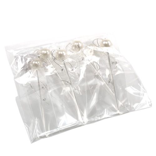 Floristik24 Pearl Head Deconadel White Ø15mm L12cm 6pz