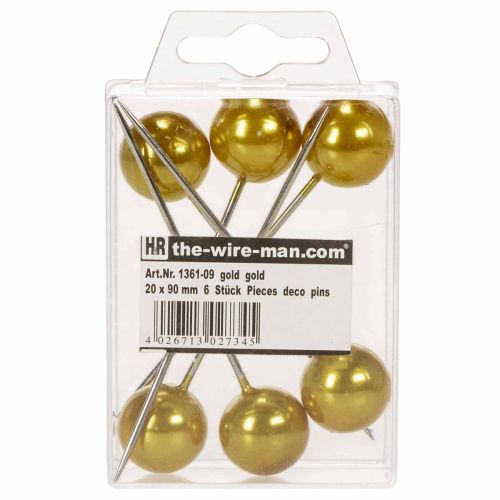 Spilli con testa di perle oro