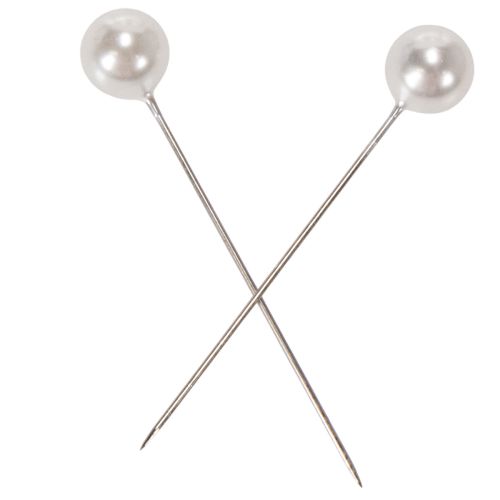 Spilli Testa Perla Bianco Ø10mm 60mm | Floristik24.it