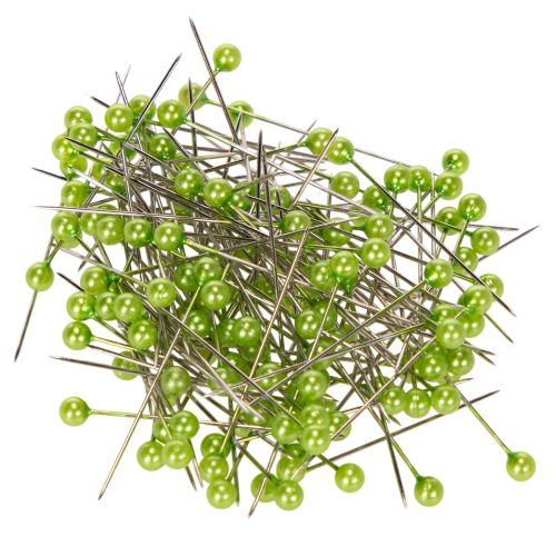 Spilli da fiorista con testa in madreperla verde, versatili, Ø4mm, 40mm, 150 pezzi